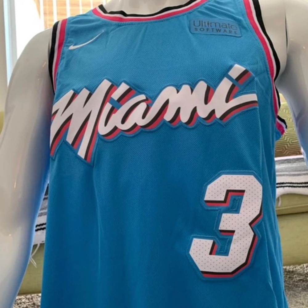 Dwayne Wade Miami Heat Vice City  Blue XL Jersey